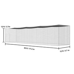 Baseball Batting Netting, Professional Softball Baseball Batting Hitting Training Net, Practice Portable Pitching Cage Net with Door & Carry Bag, Heavy Duty Enclosed PE Netting,1676CM (NET ONLY)