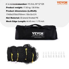 Baseball Batting Netting, Professional Softball Baseball Batting Hitting Training Net, Practice Portable Pitching Cage Net with Door & Carry Bag, Heavy Duty Enclosed PE Netting,1676CM (NET ONLY)