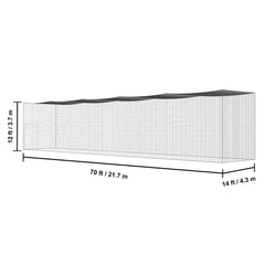 Baseball Batting Netting, Professional Softball Baseball Batting Hitting Training Net, Practice Portable Pitching Cage Net with Door & Carry Bag, Heavy Duty Enclosed PE Netting,2133CM (NET ONLY)