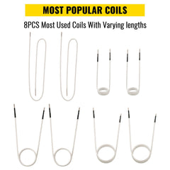Induction Heater Inductor Coil Kits, Magnetic Mini Induction Heater Kit, Flameless Heat Accessories 8pcs, Heat Resistant Induction Heater Tool with Flexibility For Removing Rusty Bolts and Nuts