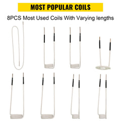 Induction Heater Coil Kit Induction Coils 8PCS For Removing Rusty Bolts
