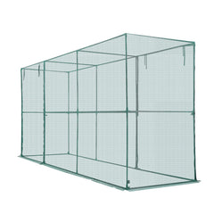 Crop Cage, 3.56 x 1.2 x 1.94 m Plant Protection Tent with Zippered Door, Wind-Resistant Tall Crop Cage, Easy to Install, Outdoor Raised Bed Cover, Tomato Plant Netting for Garden Patio Lawn