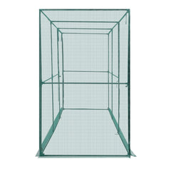 Crop Cage, 3.56 x 1.2 x 1.94 m Plant Protection Tent with Zippered Door, Wind-Resistant Tall Crop Cage, Easy to Install, Outdoor Raised Bed Cover, Tomato Plant Netting for Garden Patio Lawn