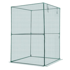 Crop Cage, 1.2 x 1.2 x 1.8 m Plant Protection Tent with Zippered Door, Wind-Resistant Tall Crop Cage, Easy to Install, Outdoor Raised Bed Cover, Tomato Plant Netting for Garden Patio Lawn