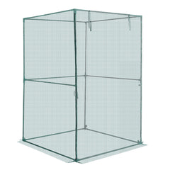 Crop Cage, 1.2 x 1.2 x 1.8 m Plant Protection Tent with Zippered Door, Wind-Resistant Tall Crop Cage, Easy to Install, Outdoor Raised Bed Cover, Tomato Plant Netting for Garden Patio Lawn