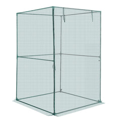 Crop Cage, 1.2 x 1.2 x 1.8 m Plant Protection Tent with Zippered Door, Wind-Resistant Tall Crop Cage, Easy to Install, Outdoor Raised Bed Cover, Tomato Plant Netting for Garden Patio Lawn
