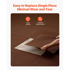 Carpet Tiles 610x610 mm, 20 PCS Peel and Stick Carpet Square Rug, Self Adhesive Commercial Floor Soft Padded for Seamless Cover 7.4㎡, Easy DIY Replacement for Living Room Office, Dark Brown