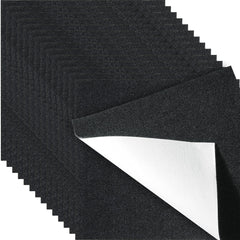 Carpet Tiles Peel and Stick, 24” x 24” Squares Self Adhesive Carpet Floor Tile, Soft Padded Carpet Tiles, Easy Install DIY for Bedroom Living Room Indoor Outdoor (15Tiles, Carbon Black)