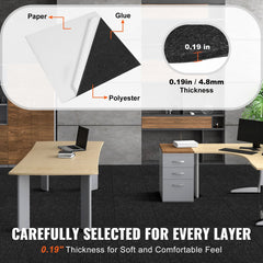 Carpet Tiles Peel and Stick, 24” x 24” Squares Self Adhesive Carpet Floor Tile, Soft Padded Carpet Tiles, Easy Install DIY for Bedroom Living Room Indoor Outdoor (15Tiles, Carbon Black)
