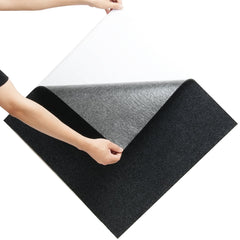 Carpet Tiles Peel and Stick, 24” x 24” Squares Self Adhesive Carpet Floor Tile, Soft Padded Carpet Tiles, Easy Install DIY for Bedroom Living Room Indoor Outdoor (15Tiles, Carbon Black)