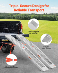 Steel Ramps, 1000 lbs, 2Pcs Heavy-duty Ramps with Wider Ramp Surface, Universal Stable Loading Ramp with Handles, Fit for ATV, UTV, Motorcycle, Electric Bicycle, etc.
