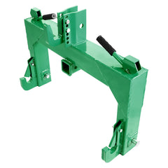 3-Point Quick Hitch with 2 in Receiver, 3000 Lbs Lift Capacity, 3-Pt Hitch with 5 Level Adjustable Bolt, Adaptation to Category 1 & 2 Tractor, Heavy Duty 3 Point Attachments, Green