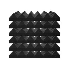 Acoustic Foam Panels 48 Pack 12 x 12 x 2 in Adhesive for Wall Ceiling