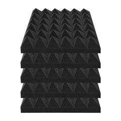 Acoustic Foam Panels 48 Pack 12 x 12 x 2 in Adhesive for Wall Ceiling