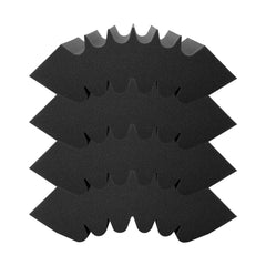 Acoustic Foam Panels 4 Pack 16.5 x 6.3 x 12 in Adhesive for Wall Ceiling