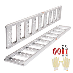 Aluminum Ramps, 1250lbs, Straight Ramp with Treads and Load Straps, Portable Loading Ramp for Motorcycles, ATVs, Trucks, Lawn Mower, Dirt Bike, Garden Tractor, 78"L x 12"W, 2Pcs