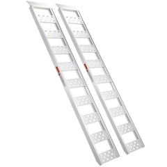 Aluminum Ramps, 1250lbs, Straight Ramp with Treads and Load Straps, Portable Loading Ramp for Motorcycles, ATVs, Trucks, Lawn Mower, Dirt Bike, Garden Tractor, 78"L x 12"W, 2Pcs