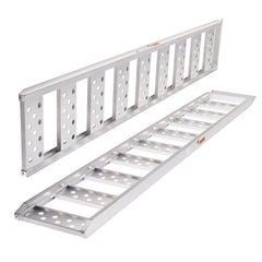 Aluminum Ramps, 1250lbs, Straight Ramp with Treads and Load Straps, Portable Loading Ramp for Motorcycles, ATVs, Trucks, Lawn Mower, Dirt Bike, Garden Tractor, 78"L x 12"W, 2Pcs