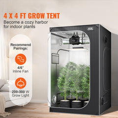 Grow Tent 48 x 48 x 80 in Indoor Growing Tent Hydroponic Window Door Tray