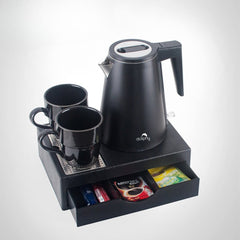 0.8L Stainless Steel Kettle - Black
(Double Layer)
