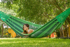 Outdoor undercover cotton Mayan Legacy hammock King size Jardin