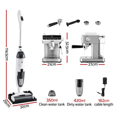 Devanti Cordless Wet Dry Vacuum Mop plus Coffee Maker Machine Espresso