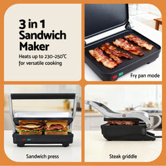 Devanti Cordless Wet Dry Vacuum Mop plus Sandwich Maker Panini Press