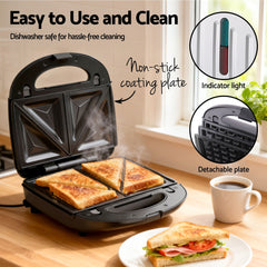 Devanti Cordless Wet Dry Vacuum Mop plus 3-in-1 Sandwich Waffle Maker