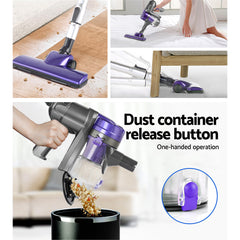 Devanti Stick Vacuum Cleaner Handheld Corded 450W Purple