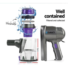 Devanti Stick Vacuum Cleaner Handheld Corded 450W Purple