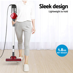 Devanti Stick Vacuum Cleaner Handheld Corded 450W Red