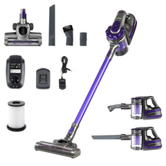 Devanti Stick Vacuum Cleaner Bagless Cordless 150W Purple