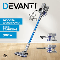 Devanti 300W Stick Vacuum Cleaner Cordless Self-Standing