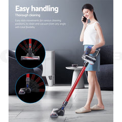Devanti Stick Vacuum Cleaner HEPA Filter Red 150W