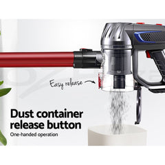 Devanti Stick Vacuum Cleaner HEPA Filter Red 150W