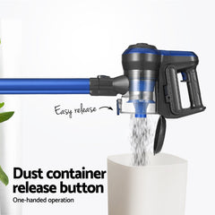 Devanti Stick Vacuum Cleaner Brushless Cordless 250W Blue