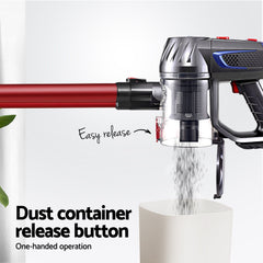 Devanti Stick Vacuum Cleaner Bagless Cordless Red 150W