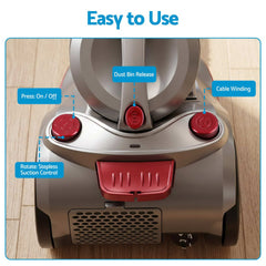 Devanti Vacuum Cleaner Bagless Canister 2000W 25kPa Powerful Suction 4L