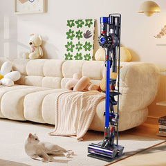 Freestanding Vacuum Cleaner Stand Rack Handheld Vacuum Accessories Stable Metal Storage Bracket Holder For Dyson Models V6 V7 V8 V10 V11 Black