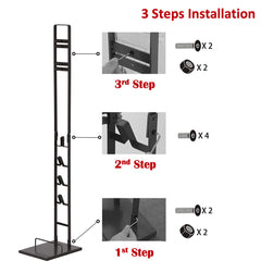 Freestanding Vacuum Cleaner Stand Rack Handheld Vacuum Accessories Stable Metal Storage Bracket Holder For Dyson Models V6 V7 V8 V10 V11 Black
