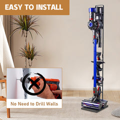 Freestanding Vacuum Cleaner Stand Rack Handheld Vacuum Accessories Stable Metal Storage Bracket Holder For Dyson Models V6 V7 V8 V10 V11 Black