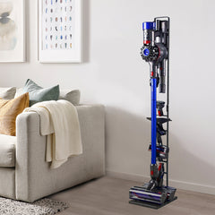 Freestanding Vacuum Cleaner Stand Rack Handheld Vacuum Accessories Stable Metal Storage Bracket Holder For Dyson Models V6 V7 V8 V10 V11 Black