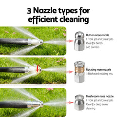Giantz Pressure Washer Hose 30M 5800PSI Power Replacement Extension 1/4'' Quick Connect