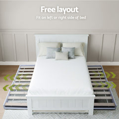 Artiss Bed Frame King Single and Bookshelf