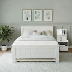 Artiss King Single Bed Frame and Bedside Table White