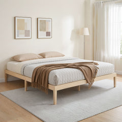 Artiss Bed Frame King Size Wooden Base Mattress Platform Timber Pine BRUNO