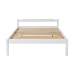 Artiss Bed Frame Double Size Wooden White LEXI