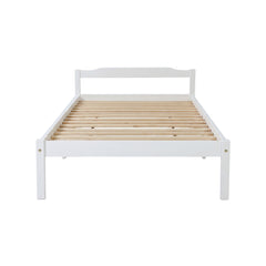 Artiss Bed Frame King Single Size Wooden White LEXI