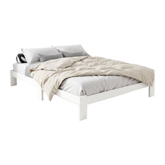 Artiss Bed Frame Double Size Wooden White JADE
