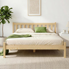 Artiss Bed Frame Double Size Wooden Oak SOFIE